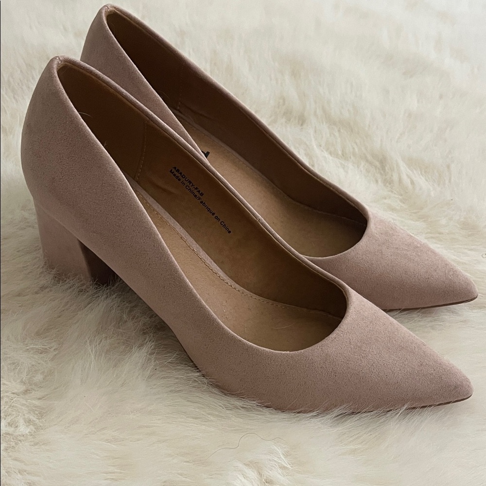 Abound Women's Tan Block Heel Pumps